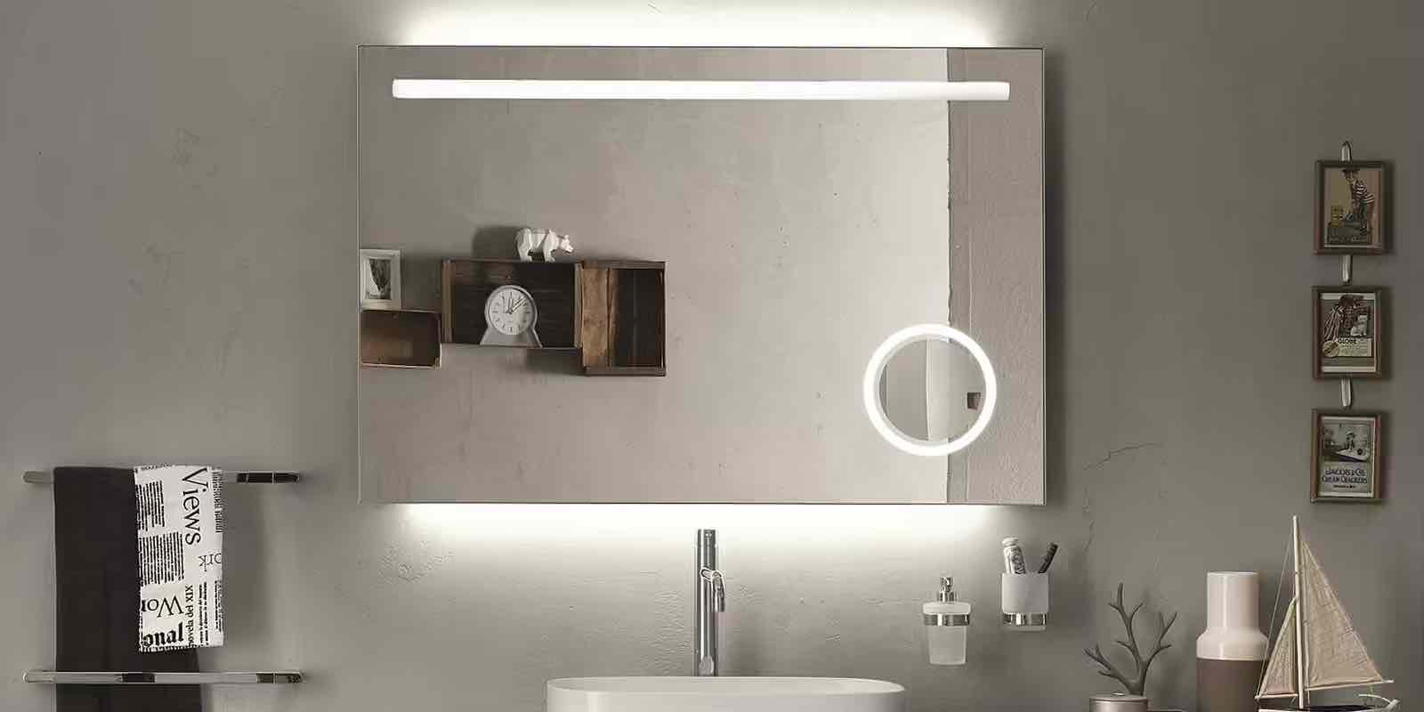 Faretto universale Per Specchio Bagno Con Lampada a luce calda